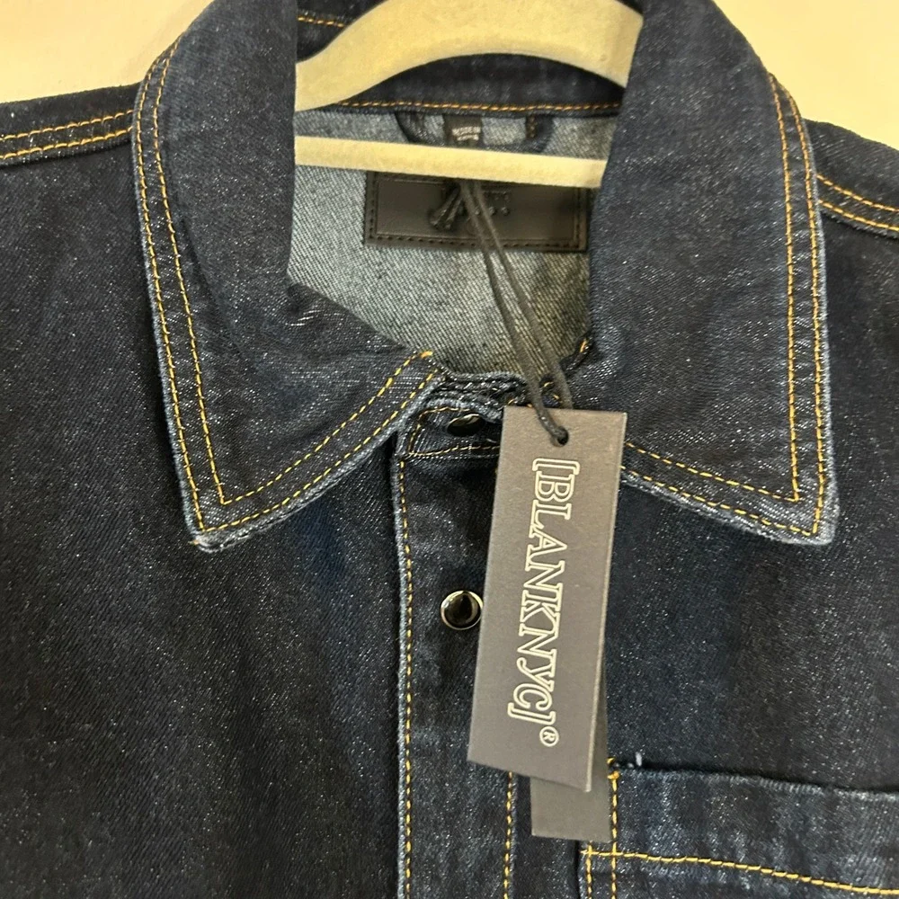 Blank‎ NYC Dark wash Indigo Denim Mini Dress Large